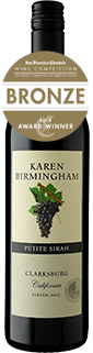 Karen Birmingham Clarksburg Petite Sirah 2017